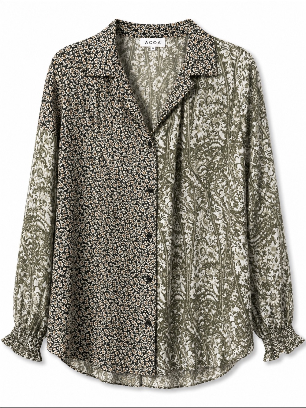 Acoa Floral Blouse Long Sleeve Sheer